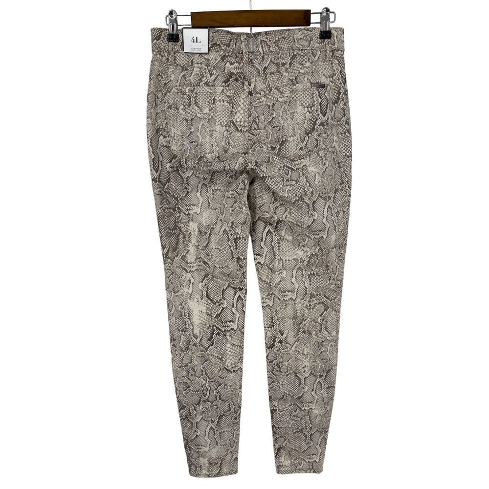 White House Black Market The High Rise Skinny Ankle Snake Pants Size 4L - Picture 2 of 15